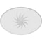Ekena Millwork Standard Dalton Spiral Rosette With Rounded Edge, 8"W x 5 1/4"H x 1"P ROSP080X053X100DAL14 - alternate 3